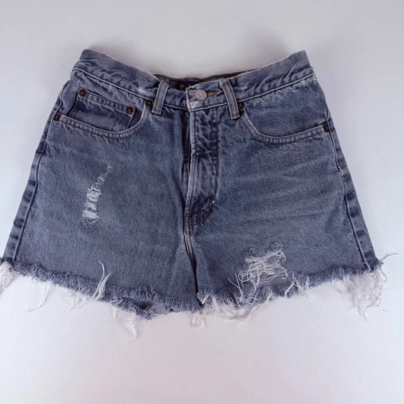 Vintage GAP Distressed Blue Denim Shorts - Picture 1 of 5